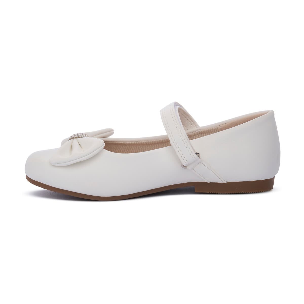 Women's Ballet Flats Bull Boys White