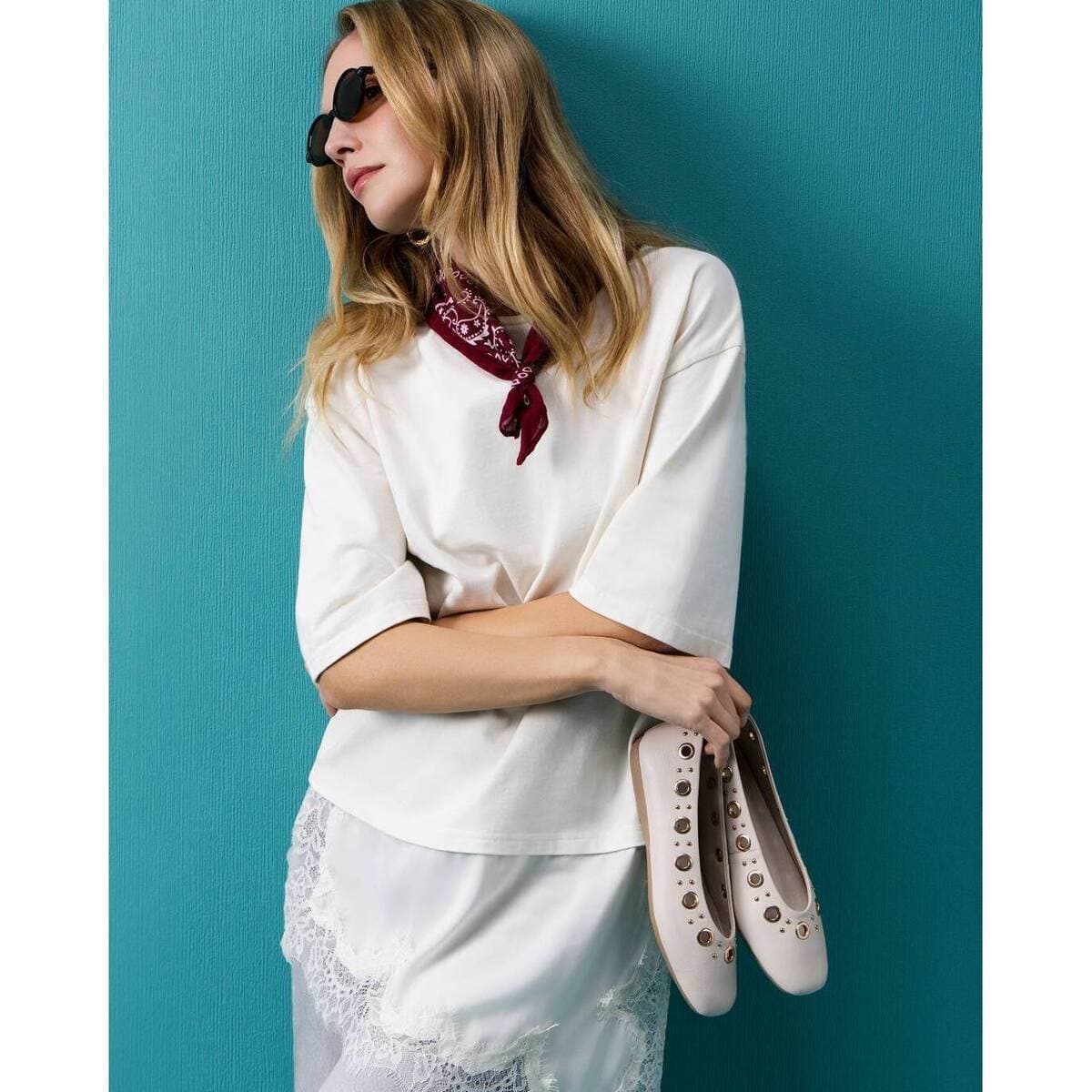 Women's Ballet Flats Carmela White