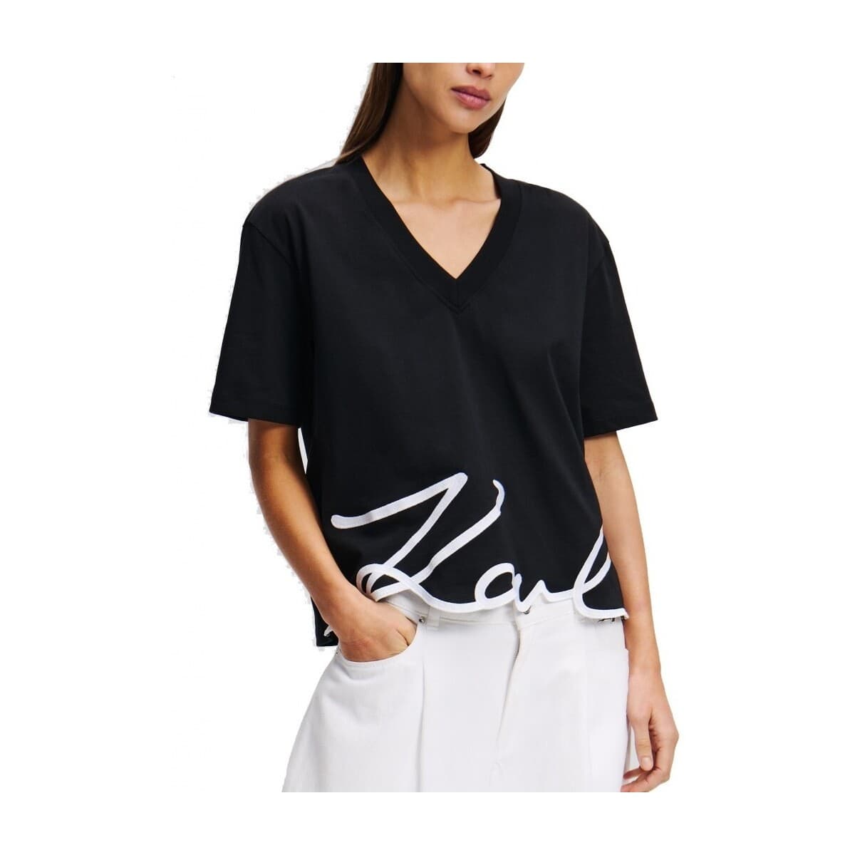 Women's T-Shirts Karl Lagerfeld Black