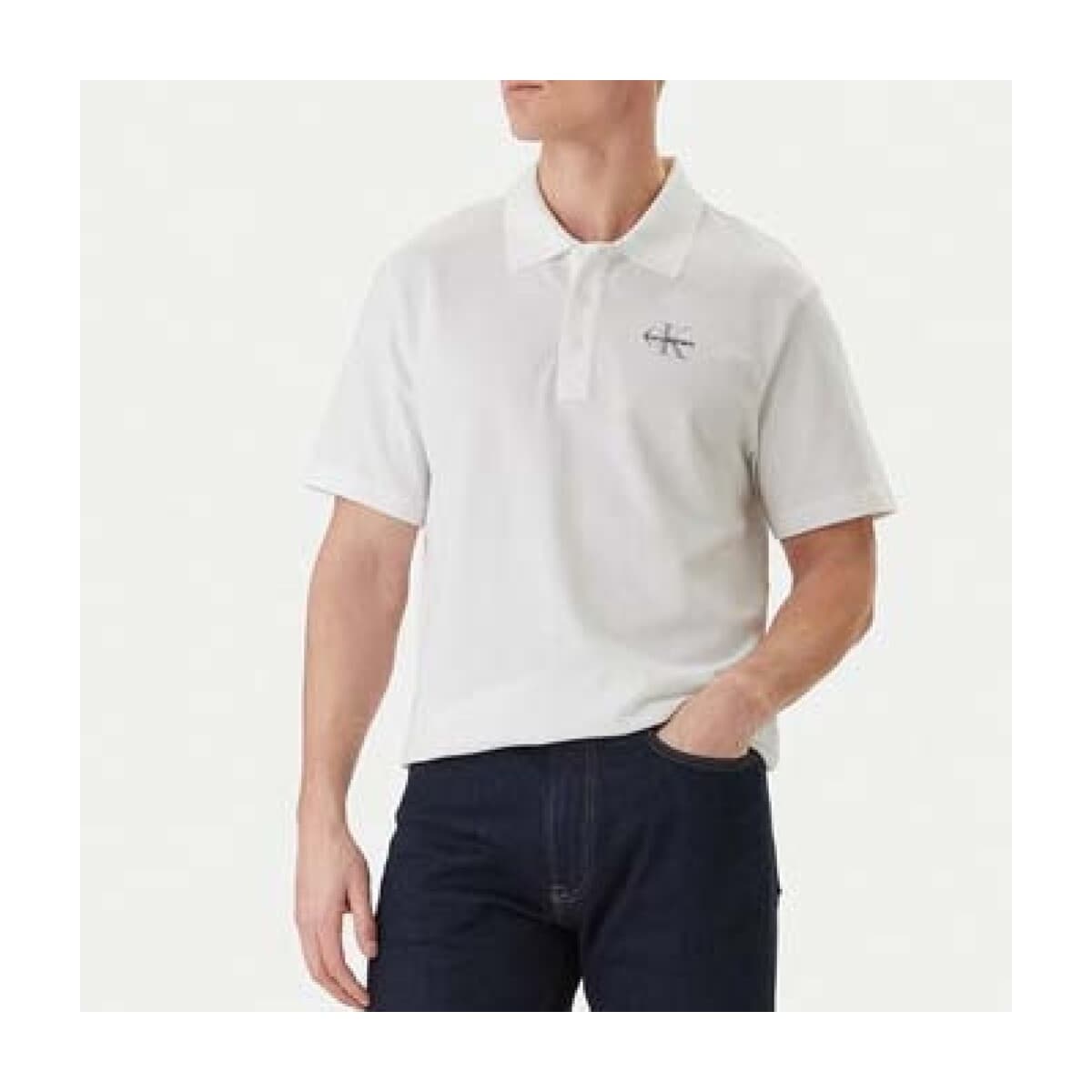 Men's Polo Shirts Calvin Klein White
