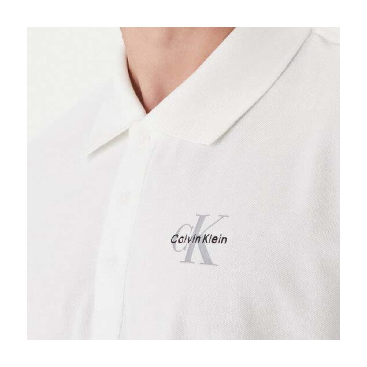 Men's Polo Shirts Calvin Klein White