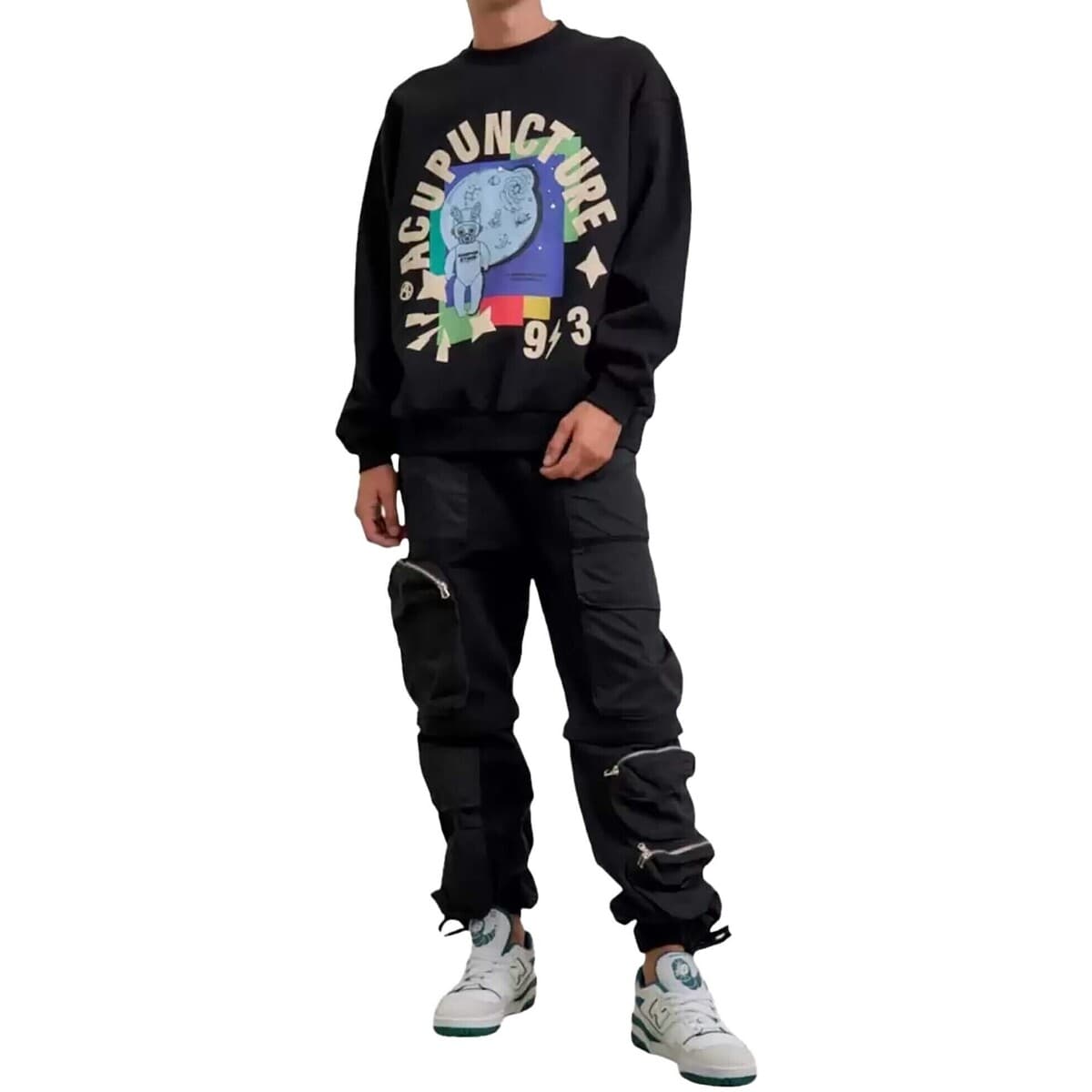 Men's Sports T-Shirts Acupuncture Black