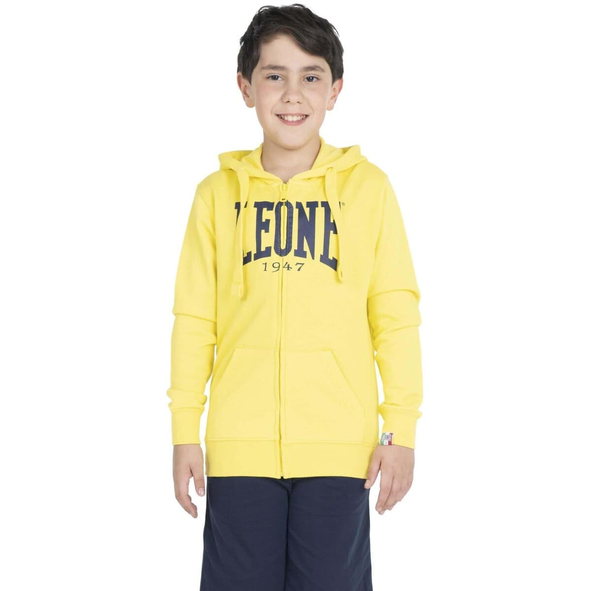 T-shirt με κουκούλα Leone 1947 Boy Hoody Full Zip Basic