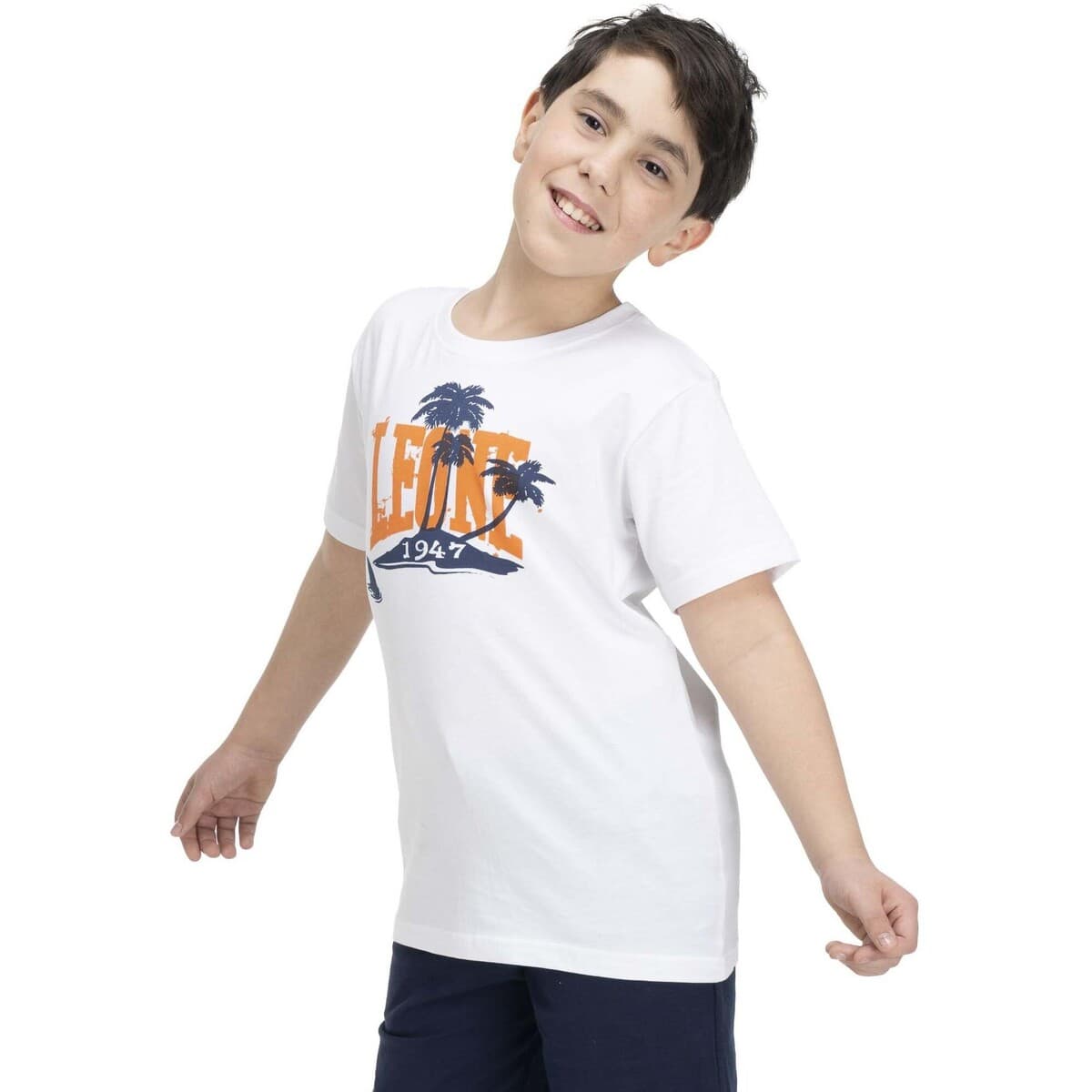 Boys' T-Shirts Leone 1947 White