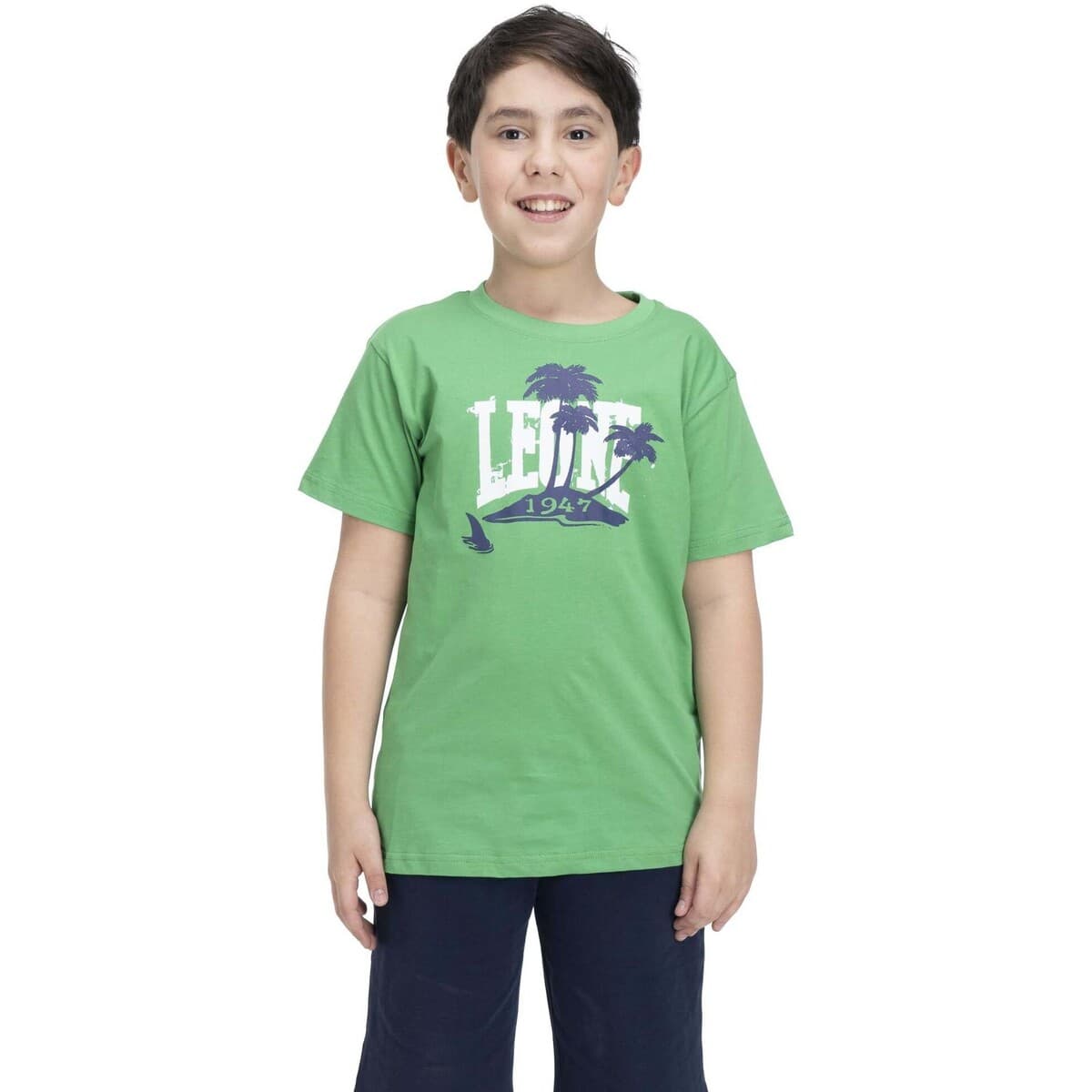Boys' T-Shirts Leone 1947 Green