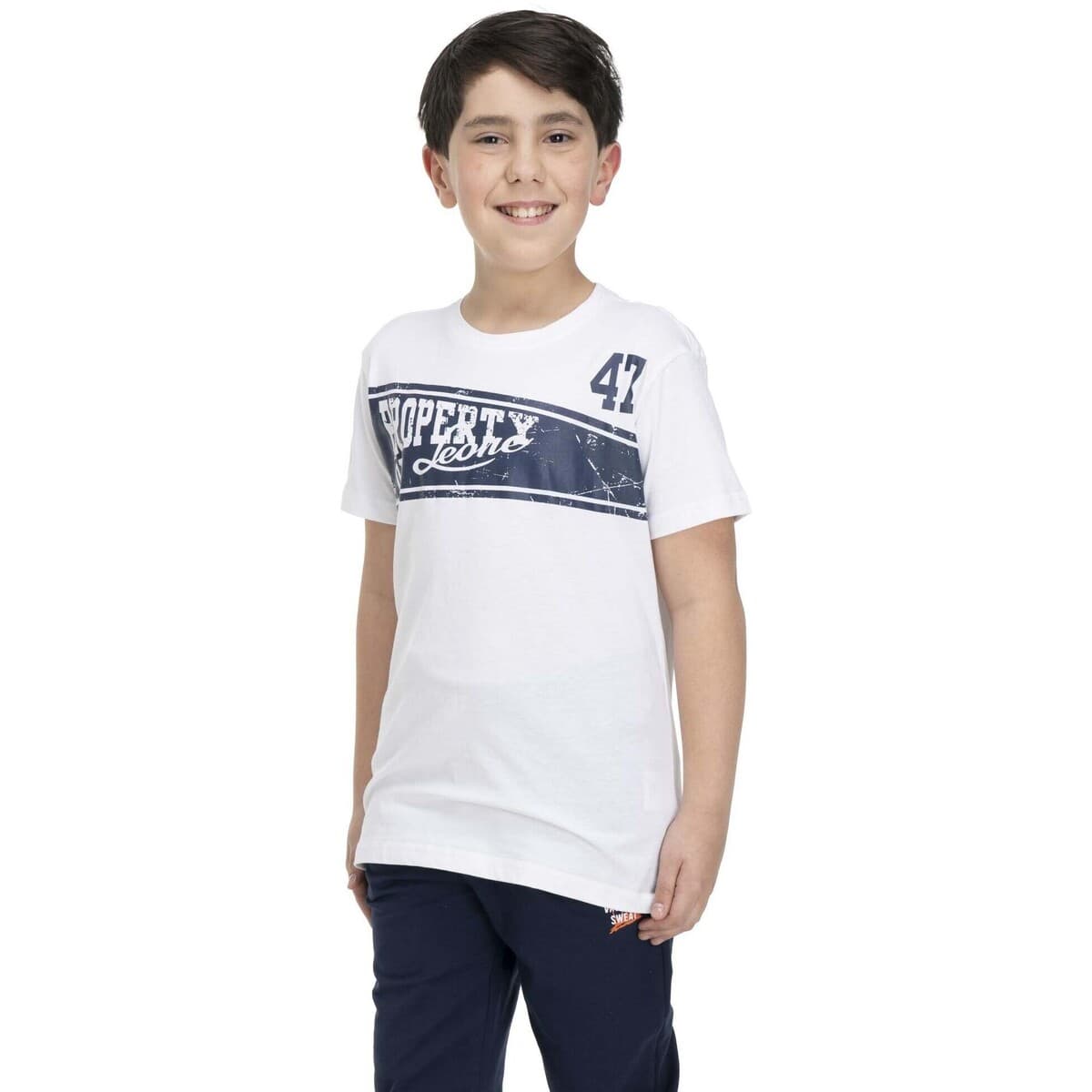 Boys' T-Shirts Leone 1947 White