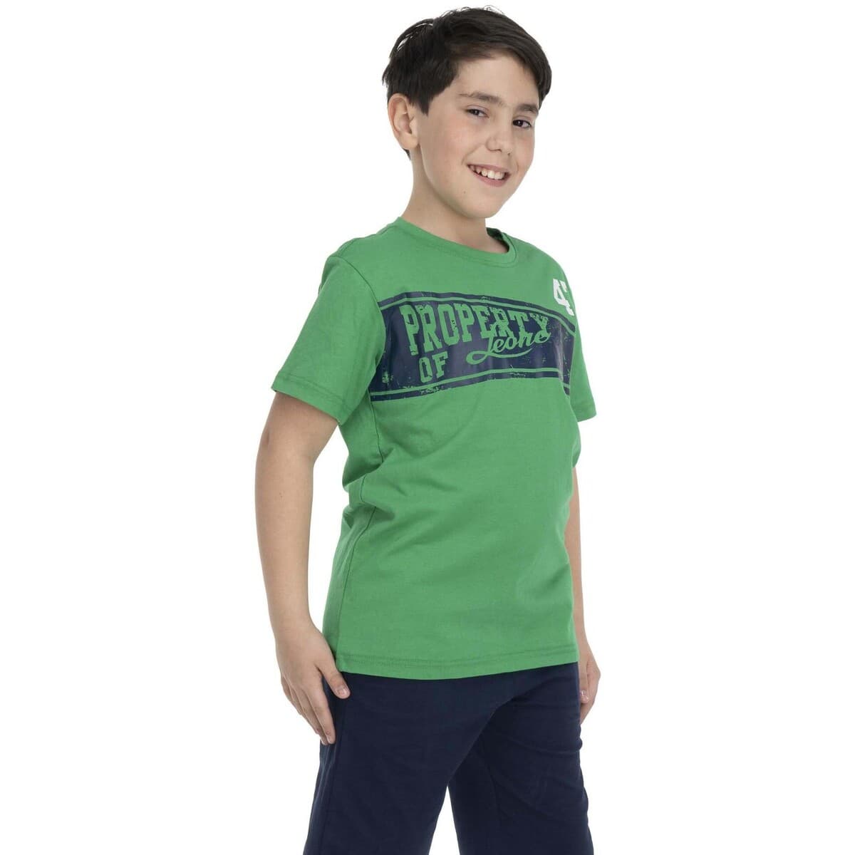 Boys' T-Shirts Leone 1947 Green