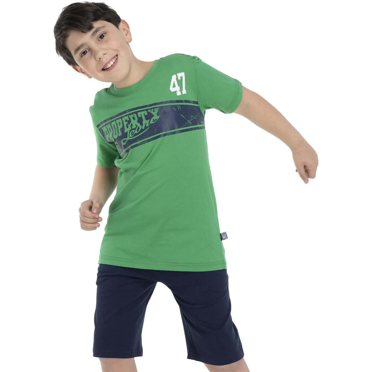 Boys' T-Shirts Leone 1947 Green