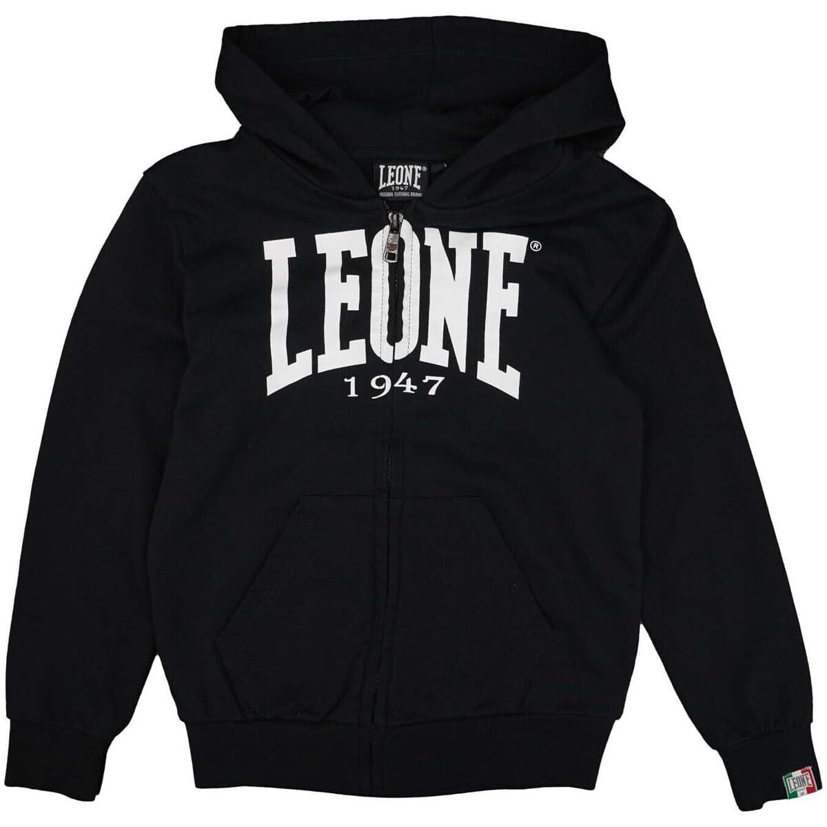 T-shirt με κουκούλα Leone 1947 Boy Hoody Full Zip Big Logo