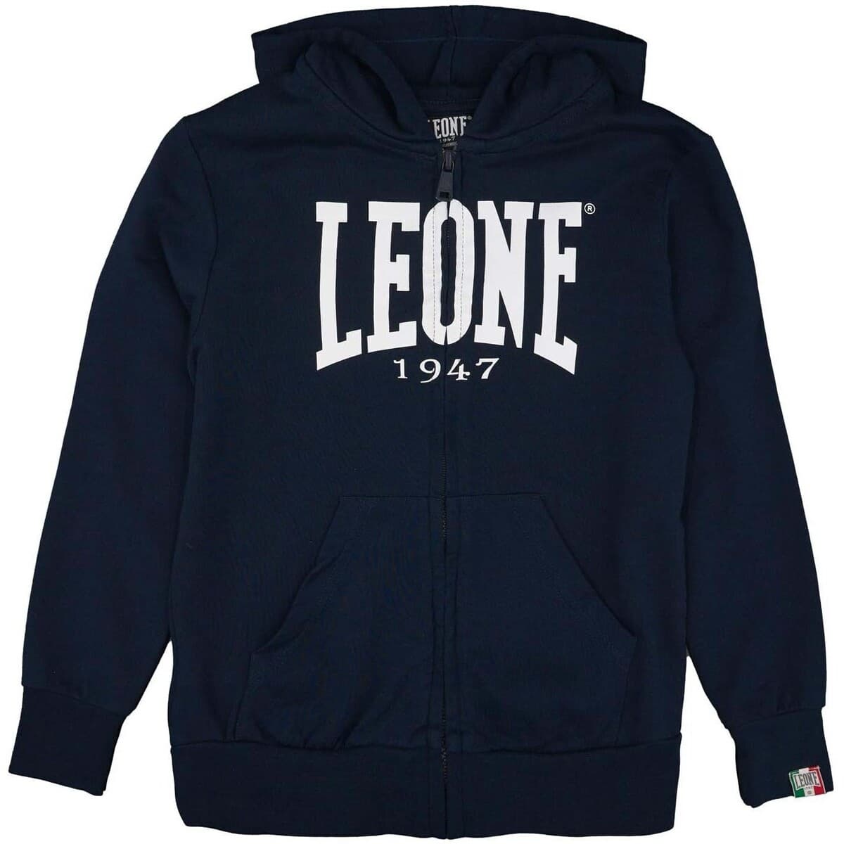 T-shirt με κουκούλα Leone 1947 Boy Hoody Full Zip Big Logo