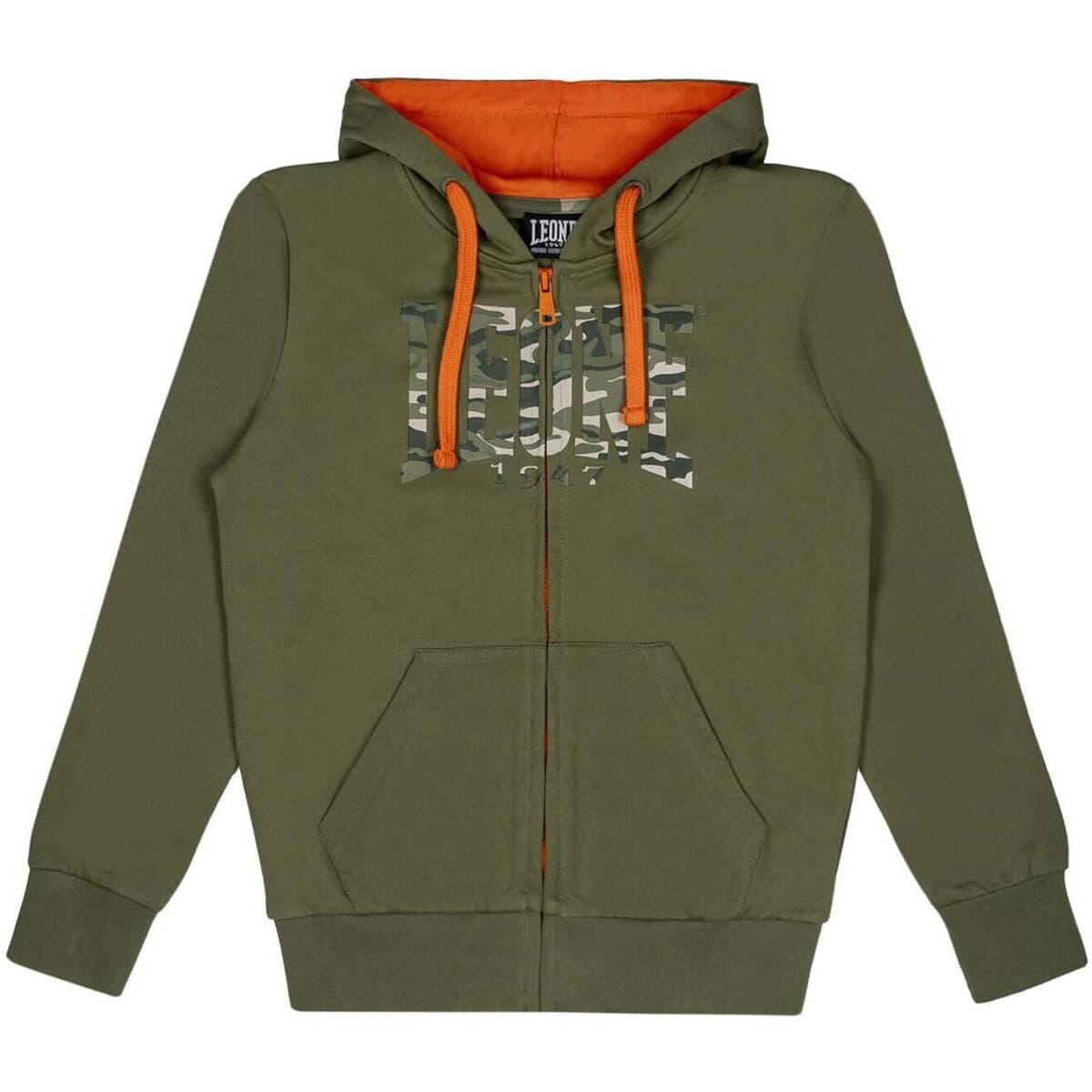 T-shirt με κουκούλα Leone 1947 Boy Hoody Full Zip Camouflage
