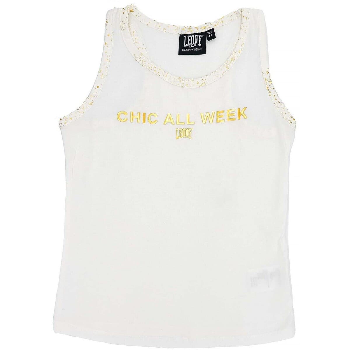 Αμάνικα/T-shirts χωρίς μανίκια Leone 1947 Girl Tank Chic Gold