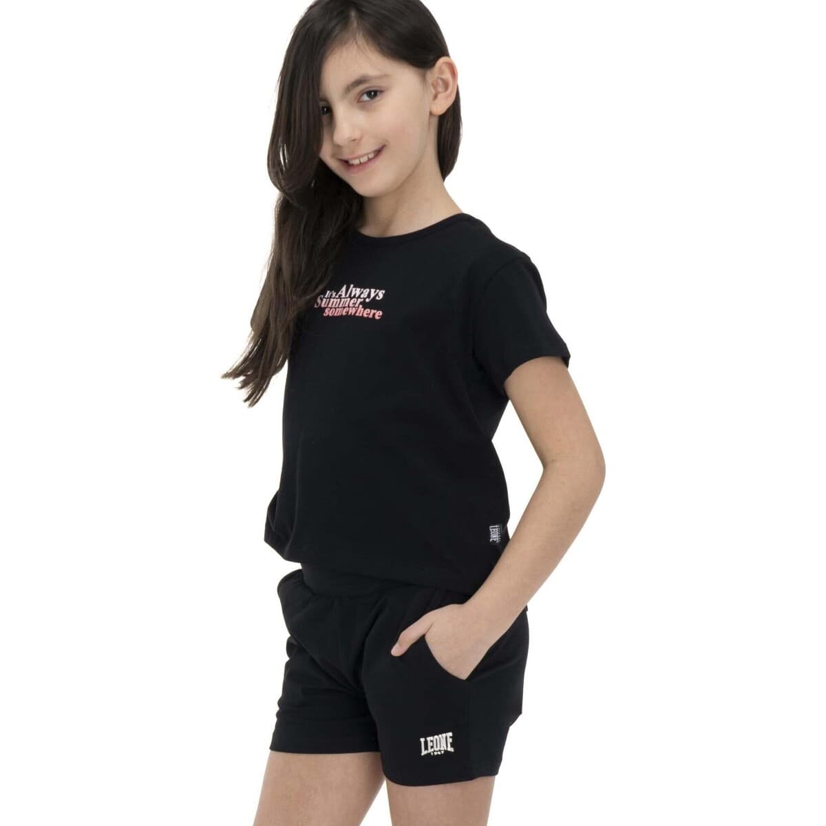 Girls' T-Shirts Leone 1947 Black