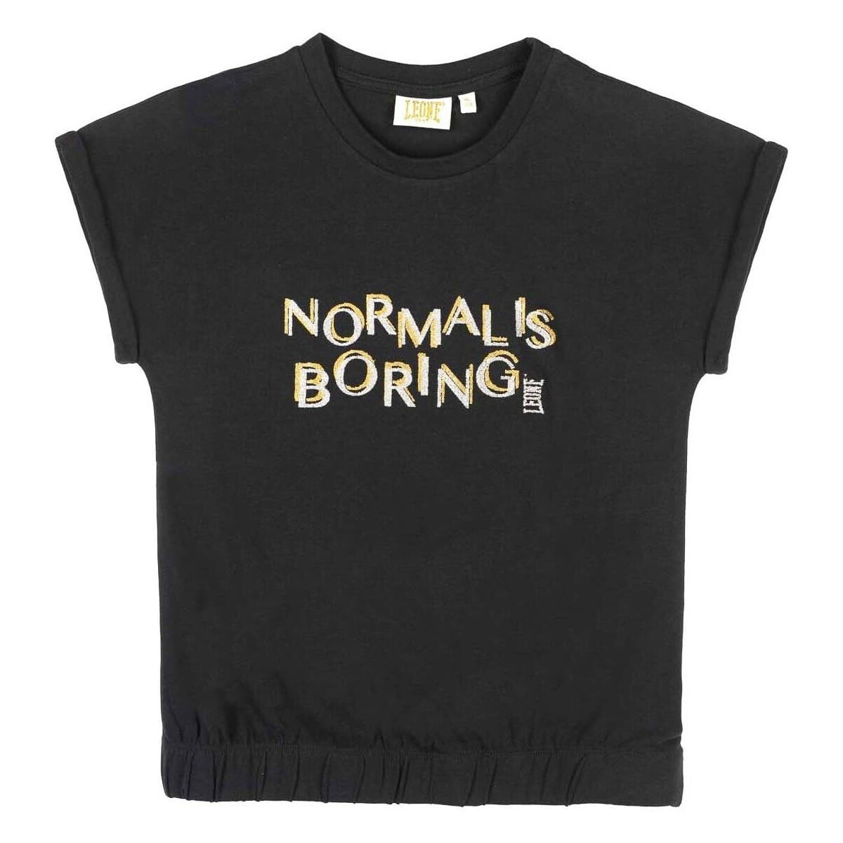 T-shirt με κοντά μανίκια Leone 1947 Girl Round Neck Shiny