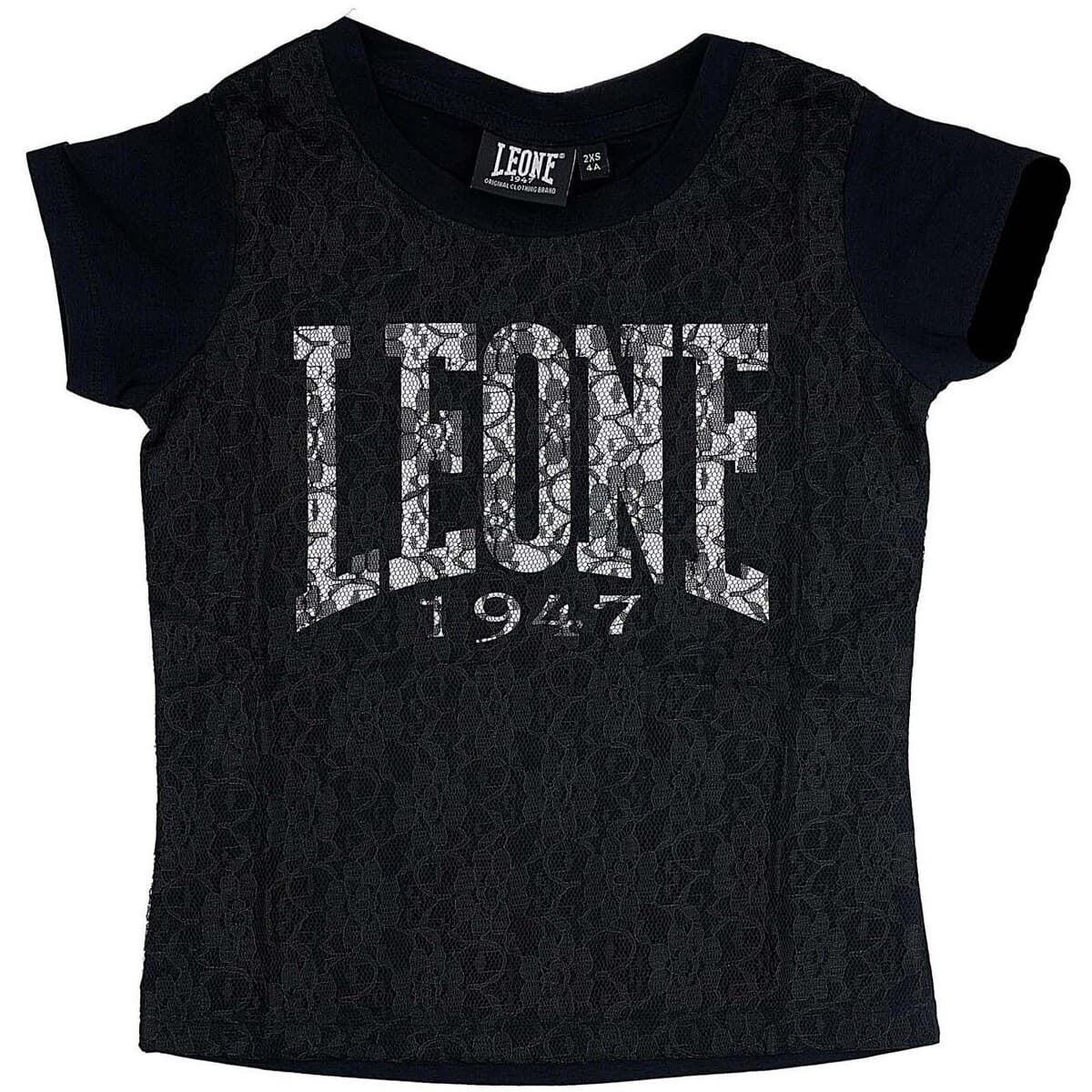 T-shirt με κοντά μανίκια Leone 1947 Girl T-Shirt Short Sleeves Lace Pink Girl