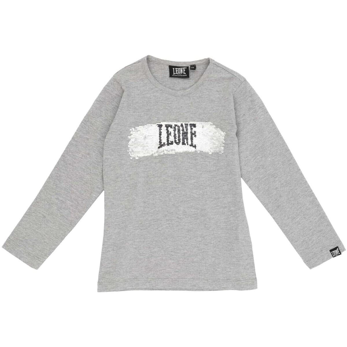 Μπλουζάκια με μακριά μανίκια Leone 1947 Girl T-Shirt Long Sleeves Sequins Super Grey