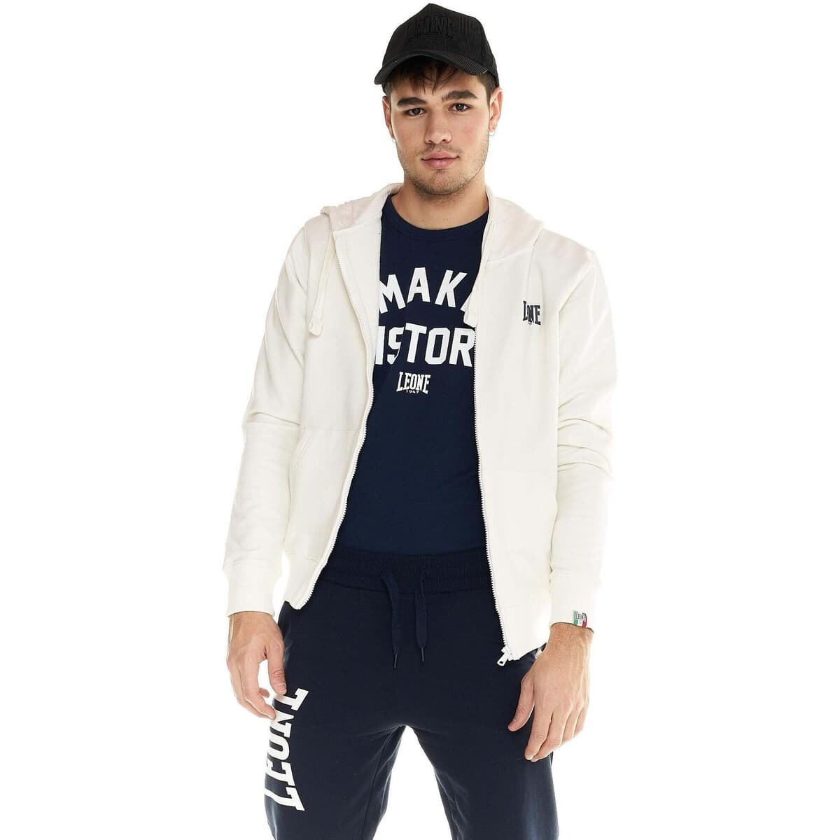 Ζακέτα Leone 1947 Man Hoody Full Zip Basic Small Logo
