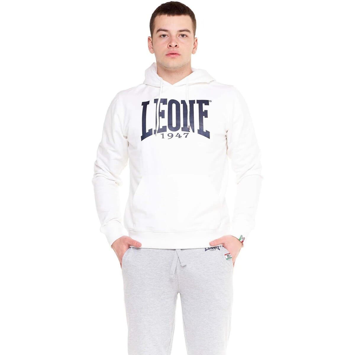 T-shirt με κουκούλα Leone 1947 Man Hoody Fleece Big Logo Not Brusched