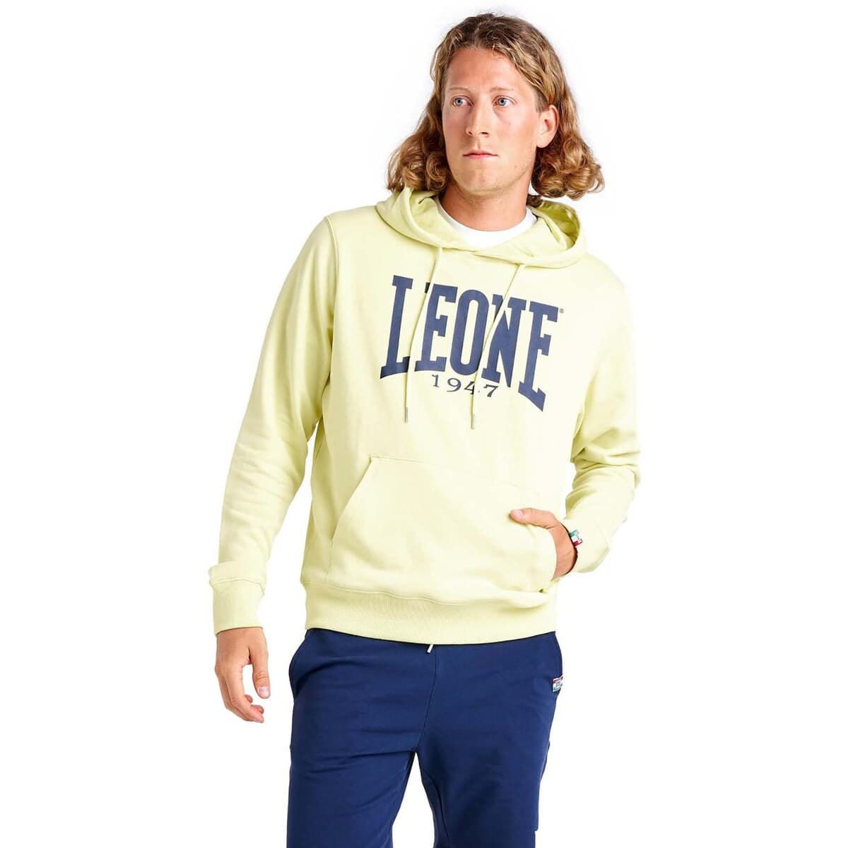 T-shirt με κουκούλα Leone 1947 Man Hoody Fleece Big Logo Not Brusched