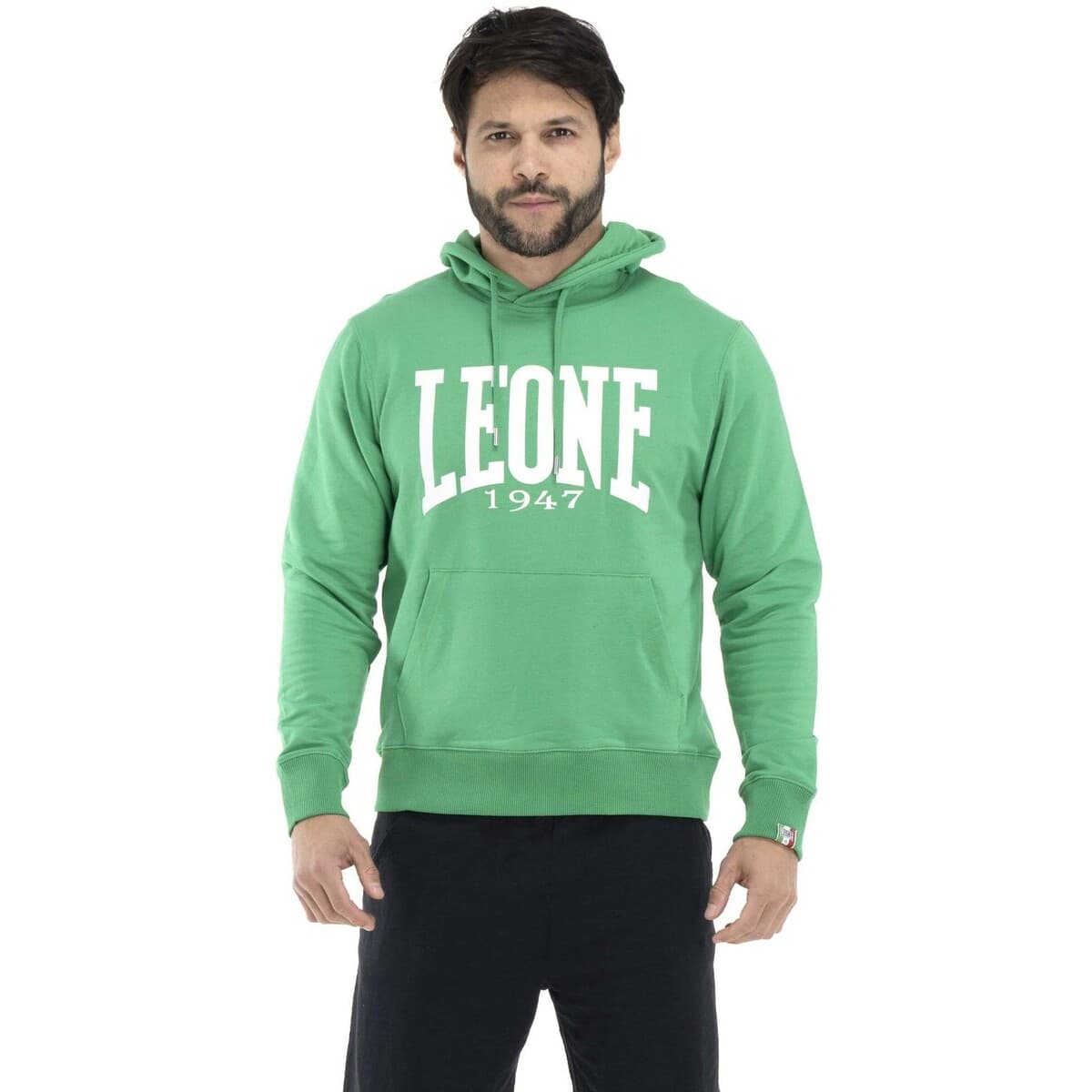 T-shirt με κουκούλα Leone 1947 Man Hoody Fleece Big Logo Not Brusched