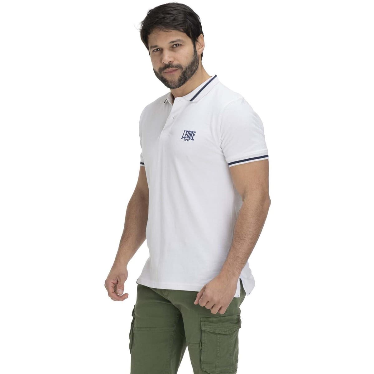 Men's Polo Shirts Leone 1947 White