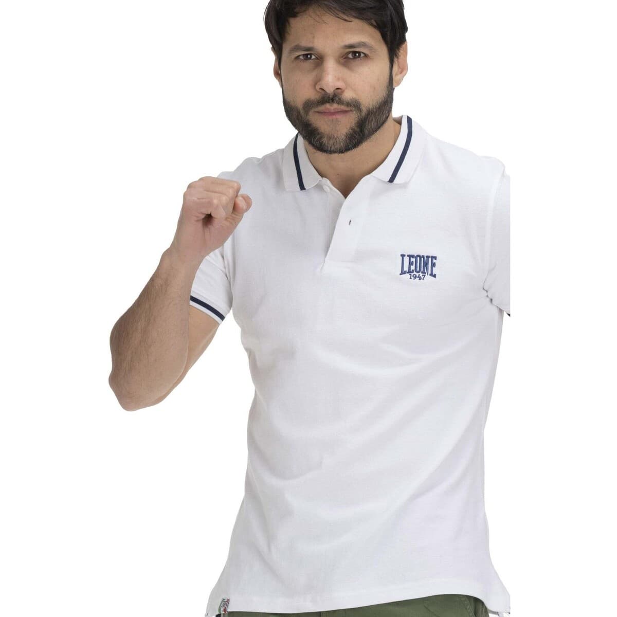 Men's Polo Shirts Leone 1947 White