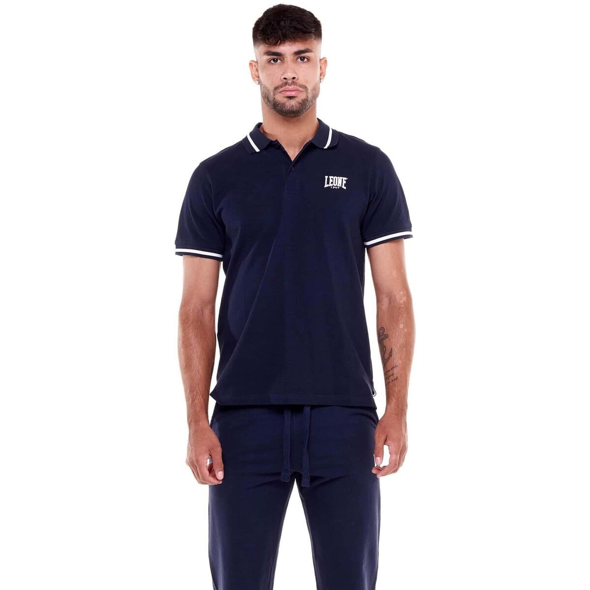 Πόλο με κοντά μανίκια Leone 1947 Man Small Logo