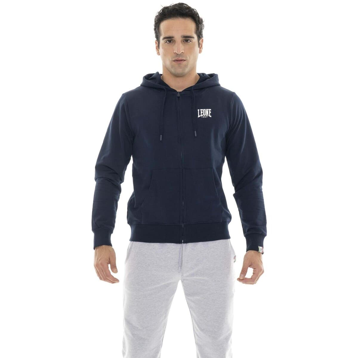 T-shirt με κουκούλα Leone 1947 Man Hoody Full Zip Small Logo