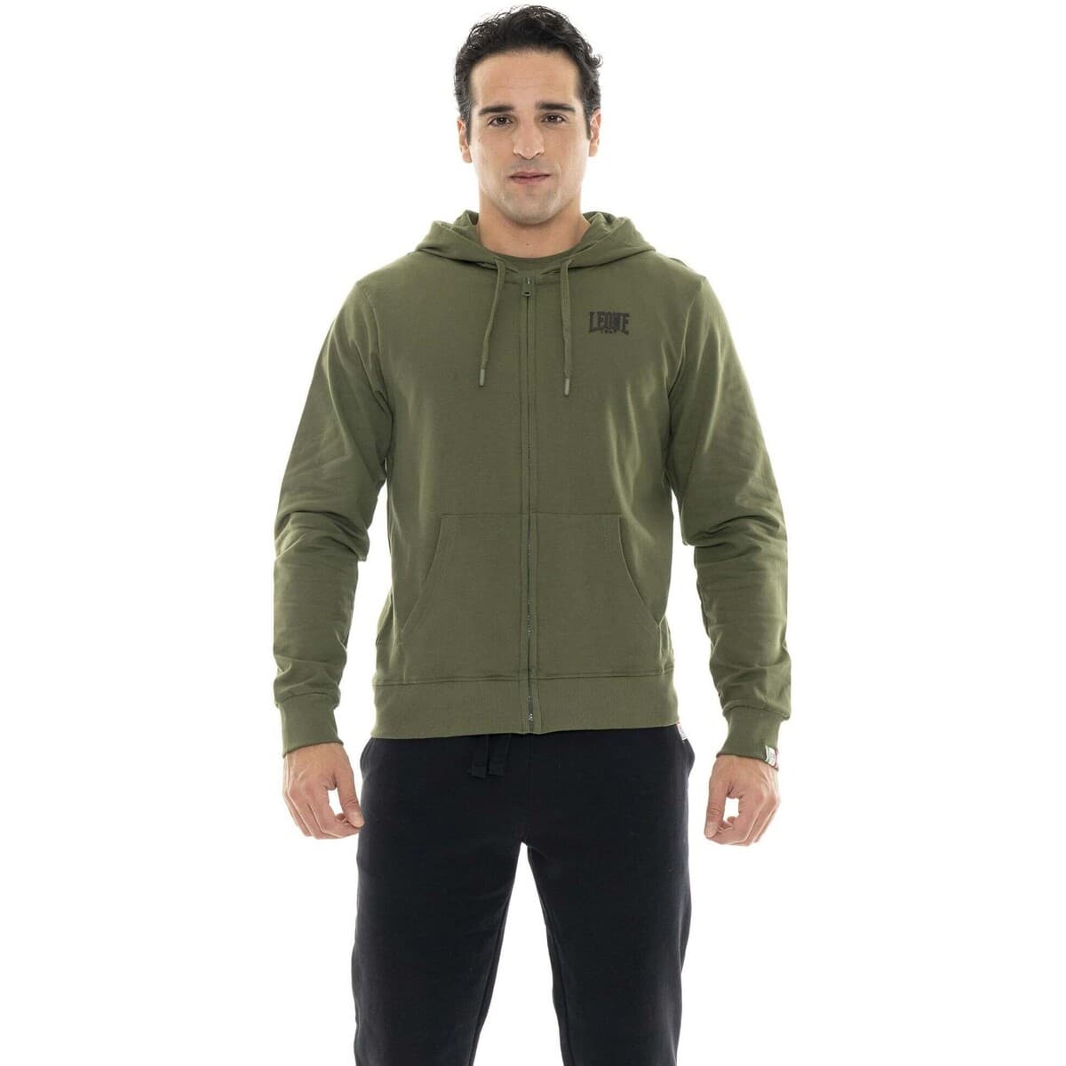 T-shirt με κουκούλα Leone 1947 Man Hoody Full Zip Small Logo