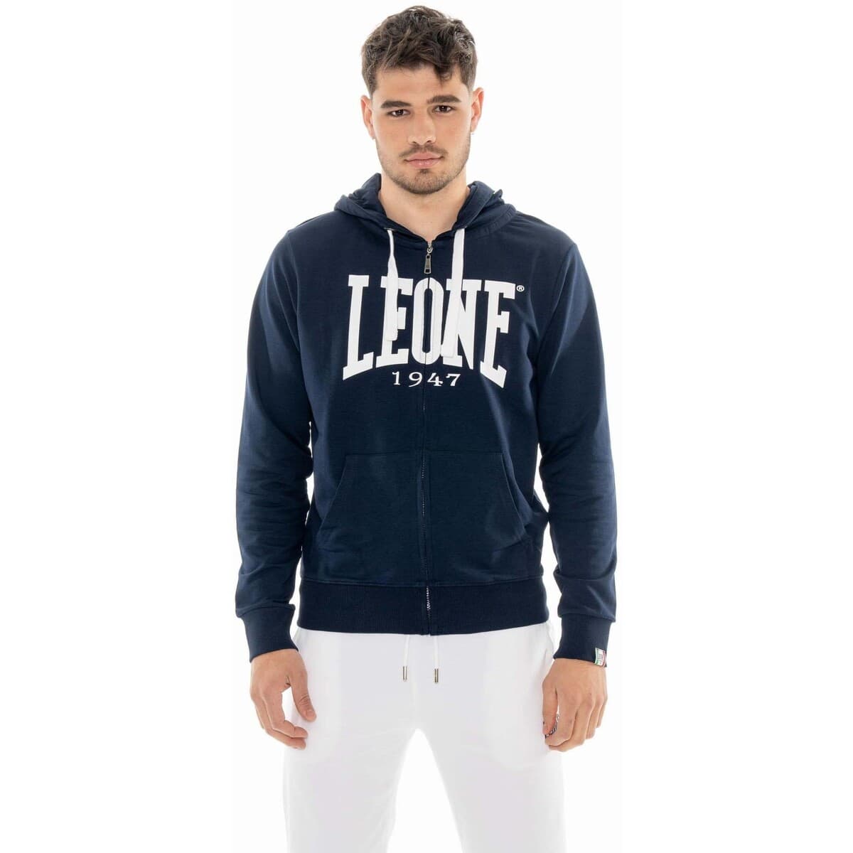 T-shirt με κουκούλα Leone 1947 Man Hoody Full Zip Big Logo