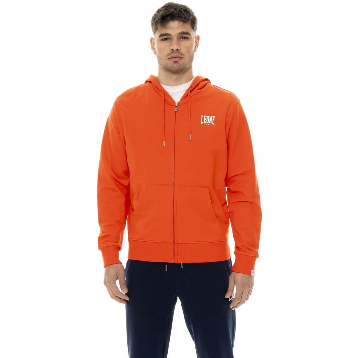T-shirt με κουκούλα Leone 1947 Man Hoody Full Zip Small Logo