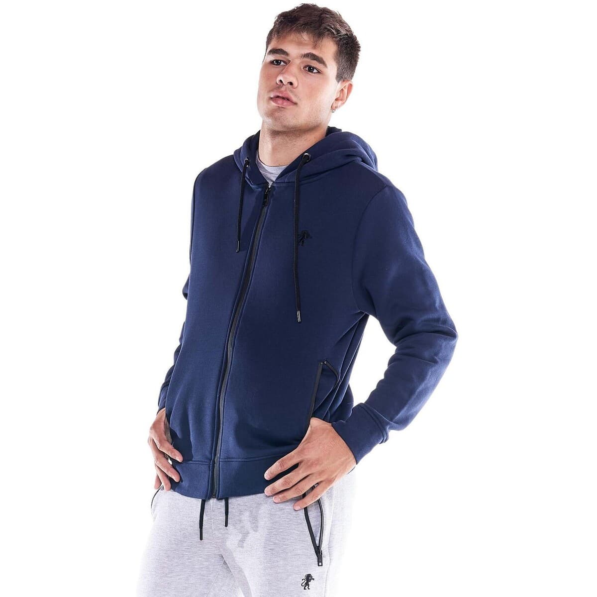 T-shirt με κουκούλα Leone 1947 Man Hoody Full Zip Soft Basic