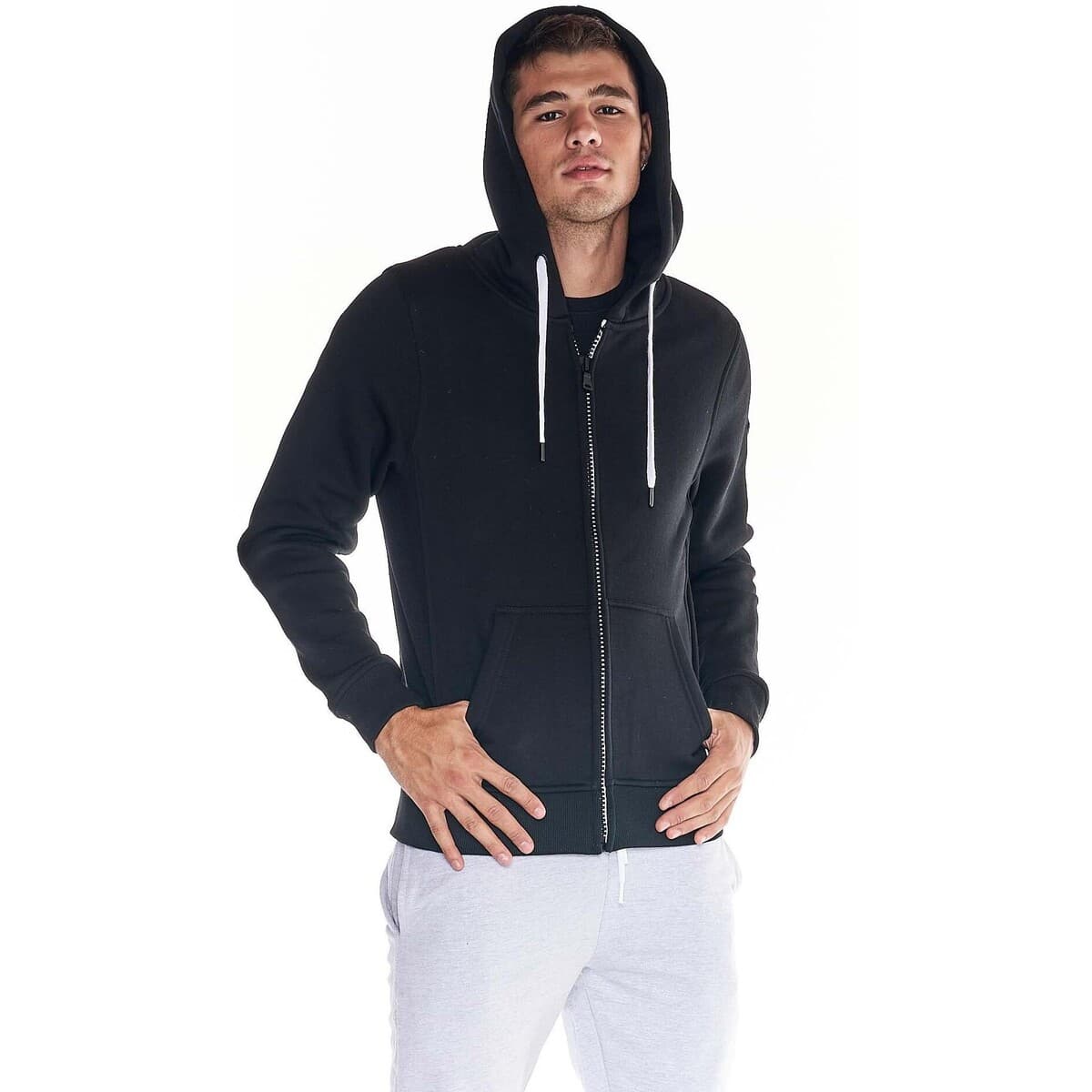 T-shirt με κουκούλα Leone 1947 Man Hoody Full Zip Heavy Basic