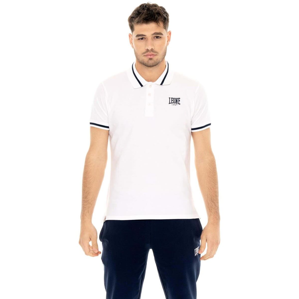 Πόλο με κοντά μανίκια Leone 1947 Man Small Logo