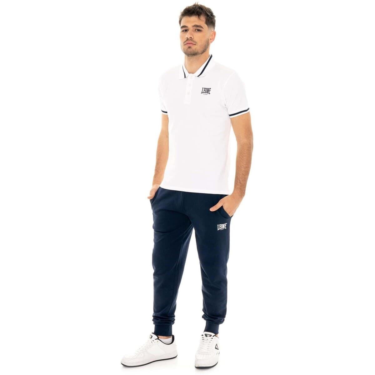 Men's Polo Shirts Leone 1947 White