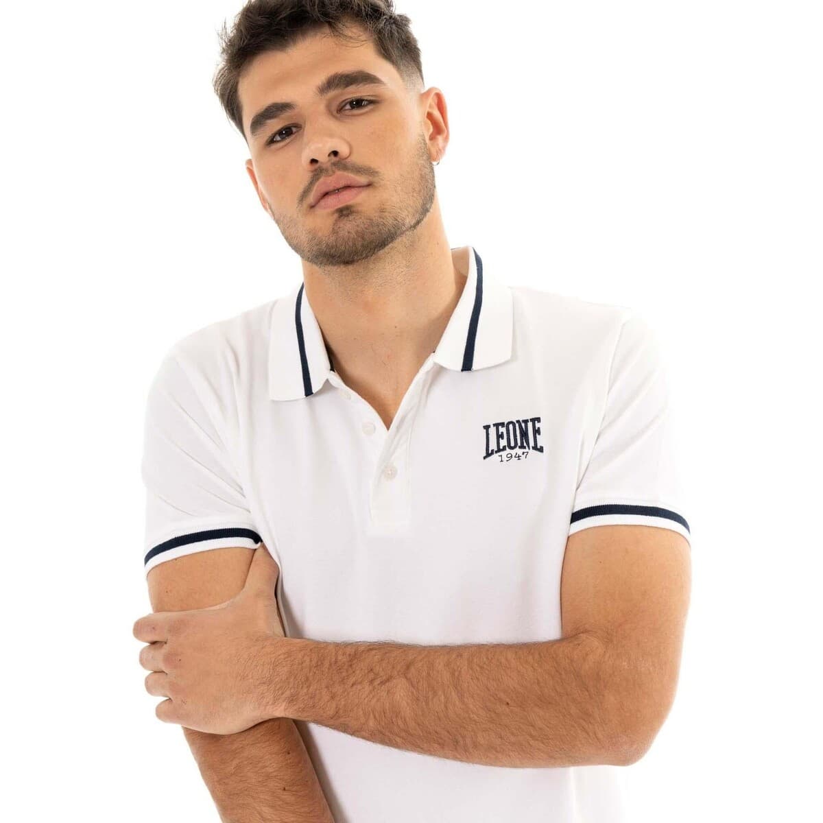 Men's Polo Shirts Leone 1947 White