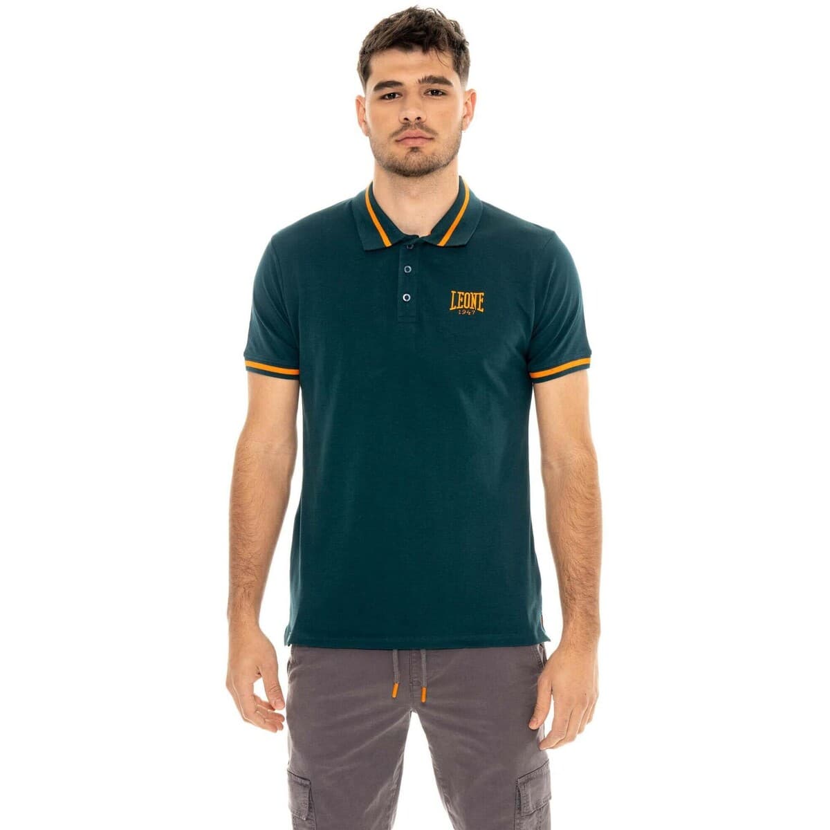 Πόλο με κοντά μανίκια Leone 1947 Man Small Logo