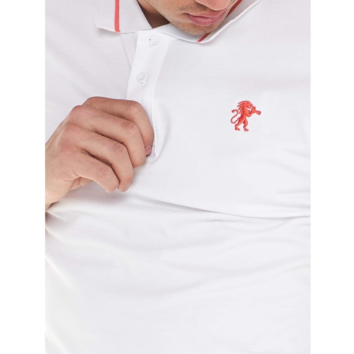 Men's Polo Shirts Leone 1947 White