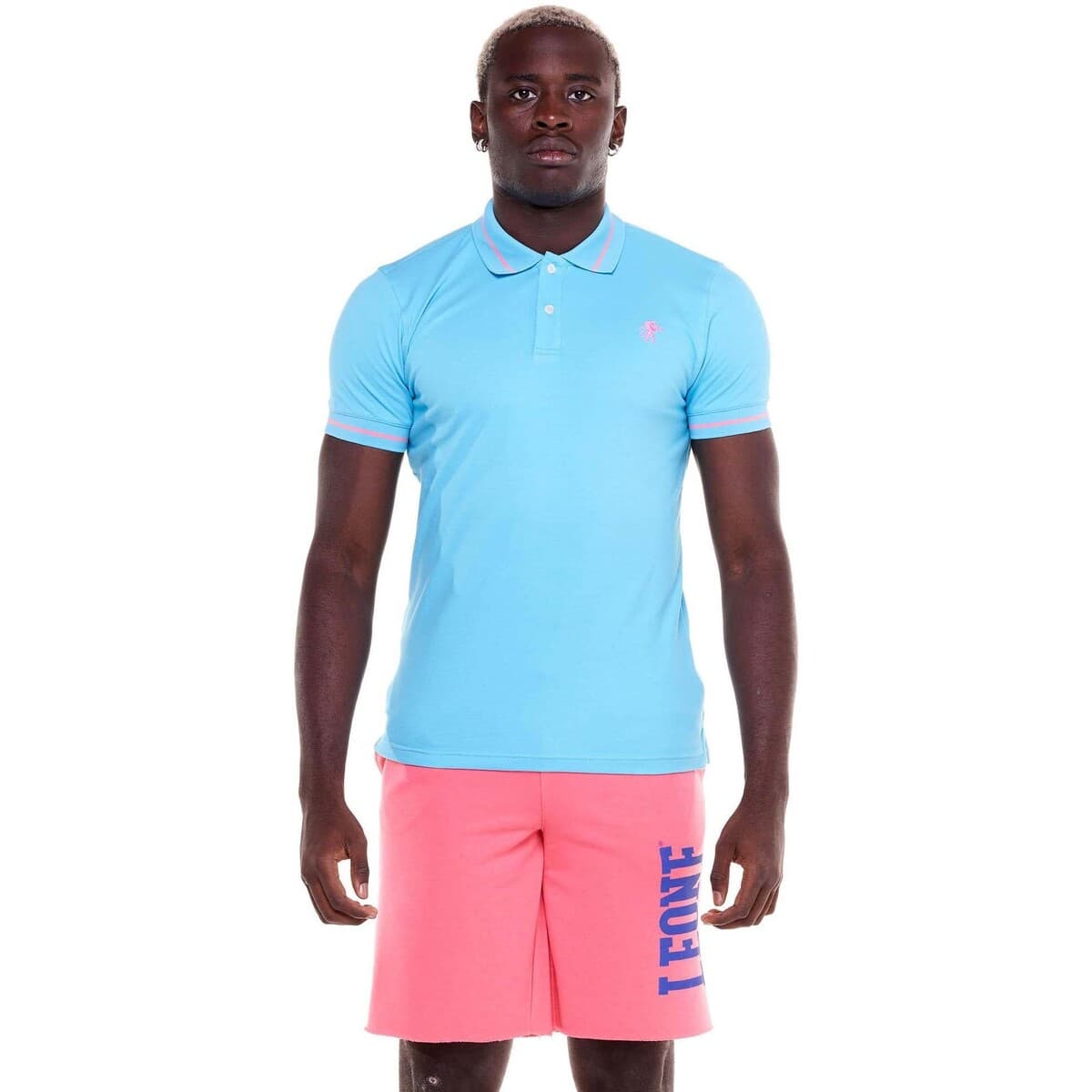 Πόλο με κοντά μανίκια Leone 1947 Man Bold Colour