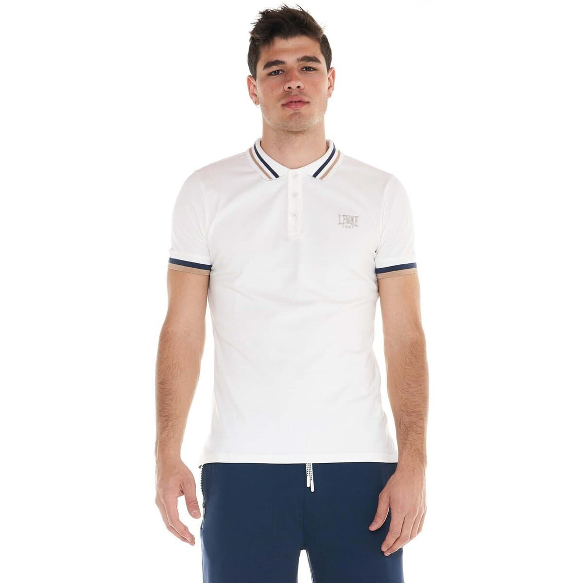 Men's Polo Shirts Leone 1947 White
