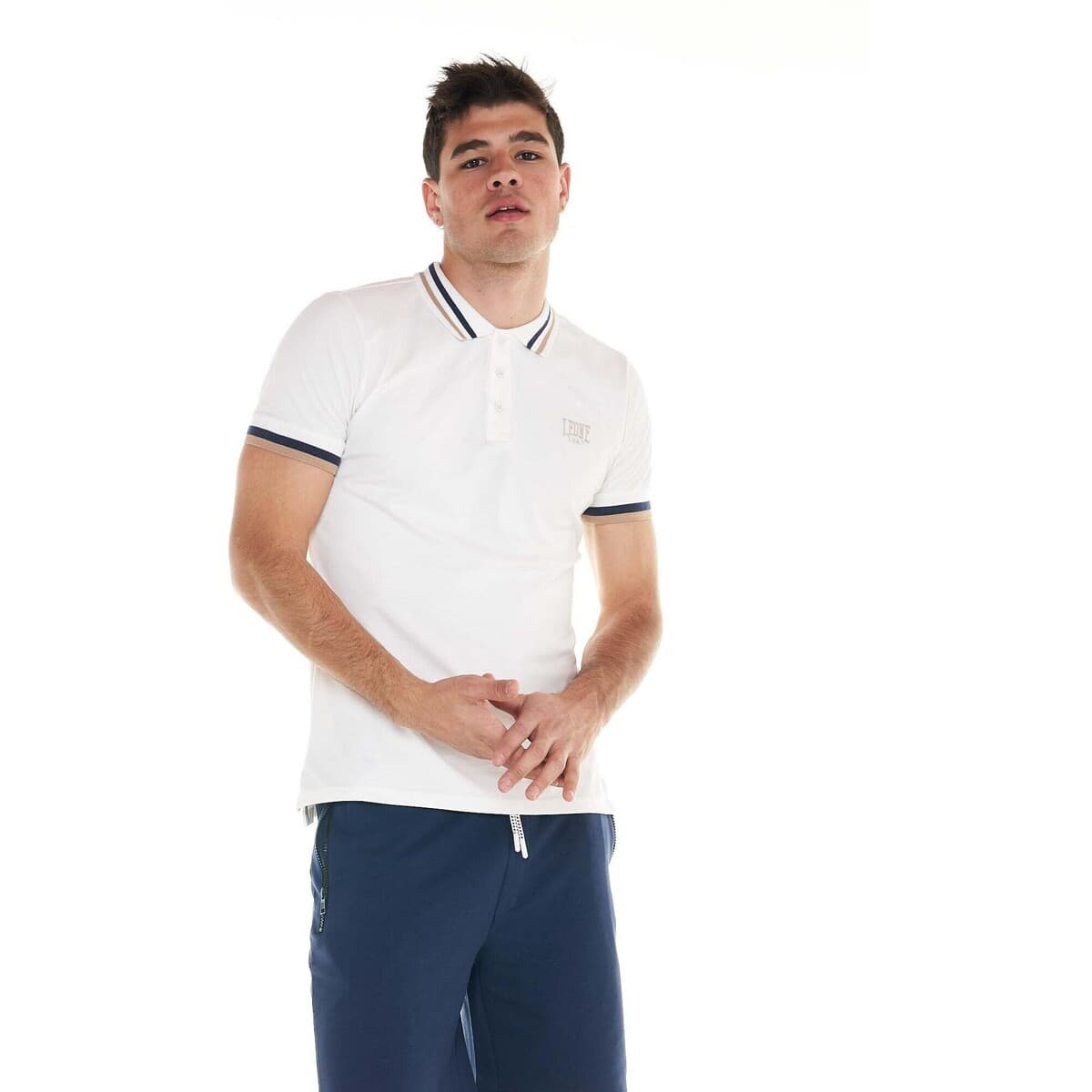 Men's Polo Shirts Leone 1947 White