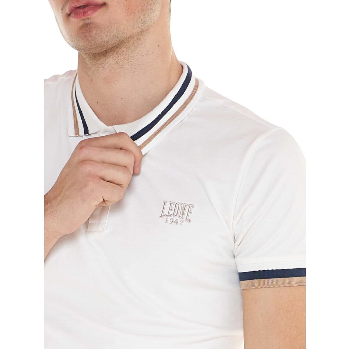 Men's Polo Shirts Leone 1947 White