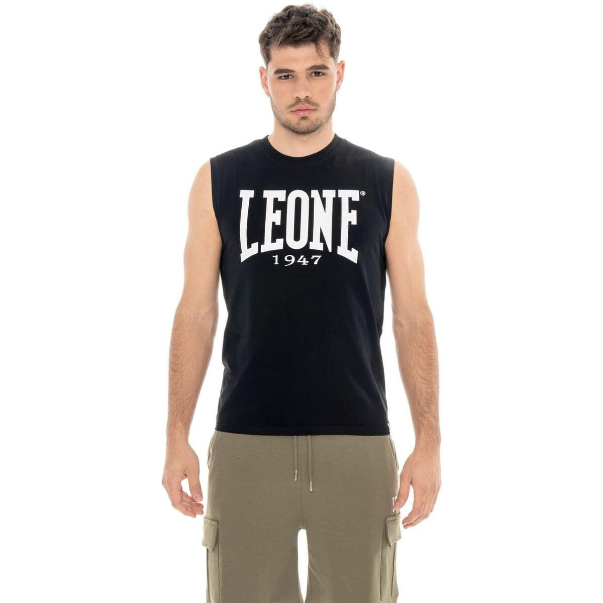 Αμάνικα/T-shirts χωρίς μανίκια Leone 1947 Man T-Shirt Sleeveless Big Logo