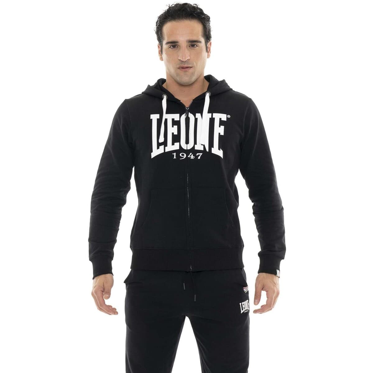 T-shirt με κουκούλα Leone 1947 Man Hoody Full Zip Big Logo