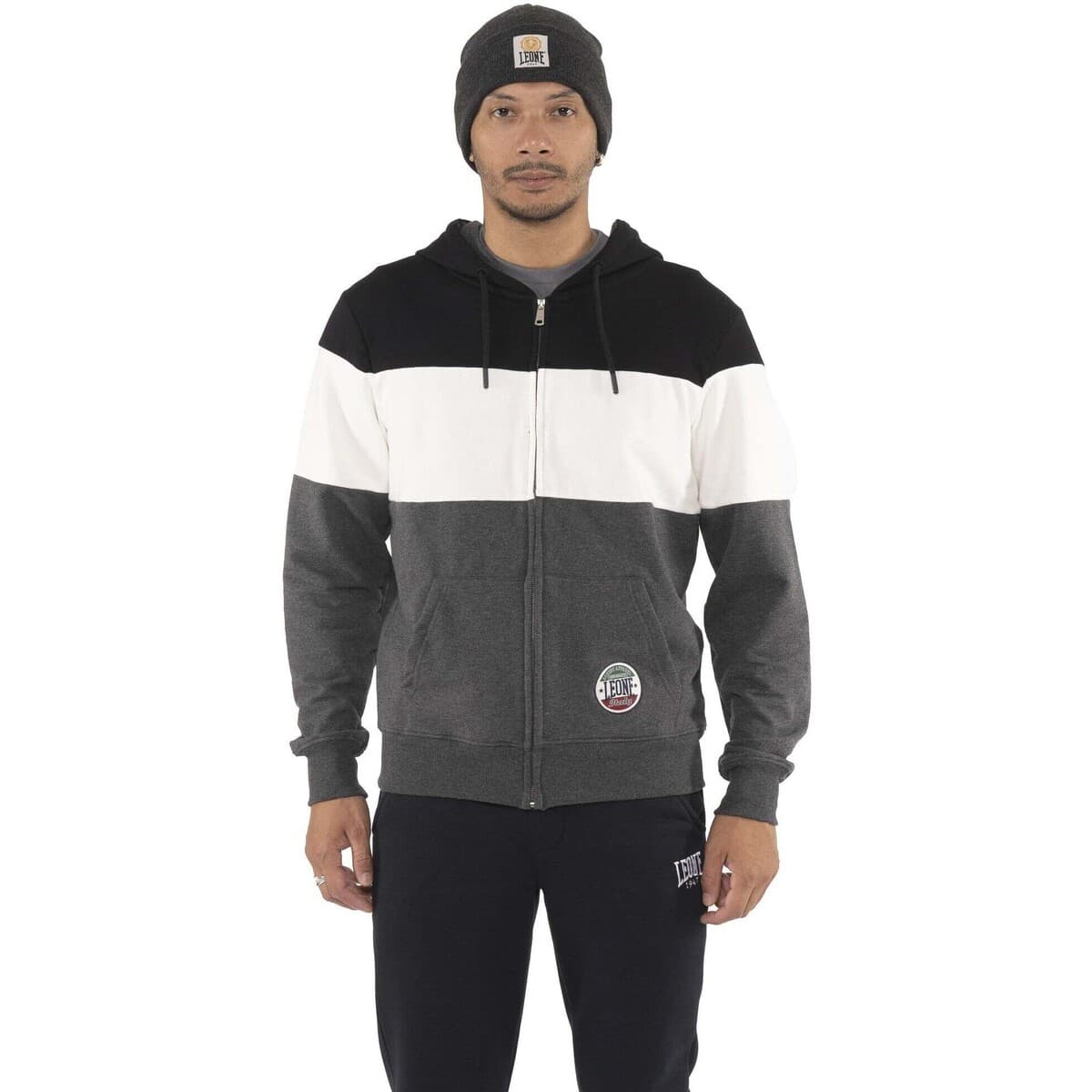 T-shirt με κουκούλα Leone 1947 Man Hoody Full Zip Varsity