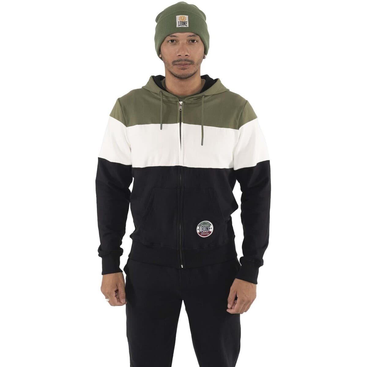 T-shirt με κουκούλα Leone 1947 Man Hoody Full Zip Varsity