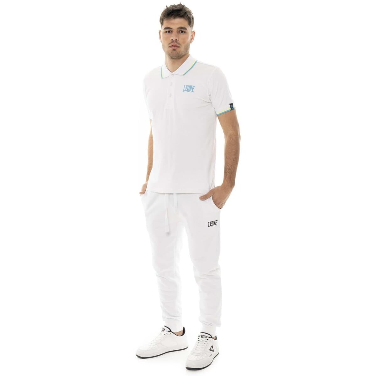 Men's Polo Shirts Leone 1947 White
