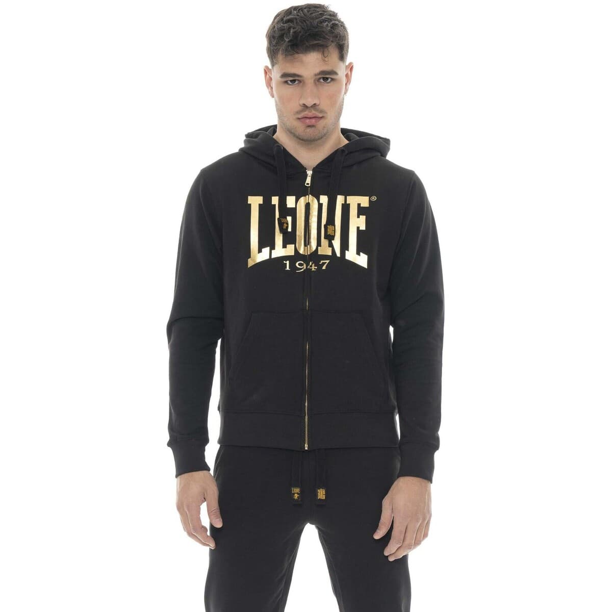 T-shirt με κουκούλα Leone 1947 Man Hoody Full Zip Gold Label