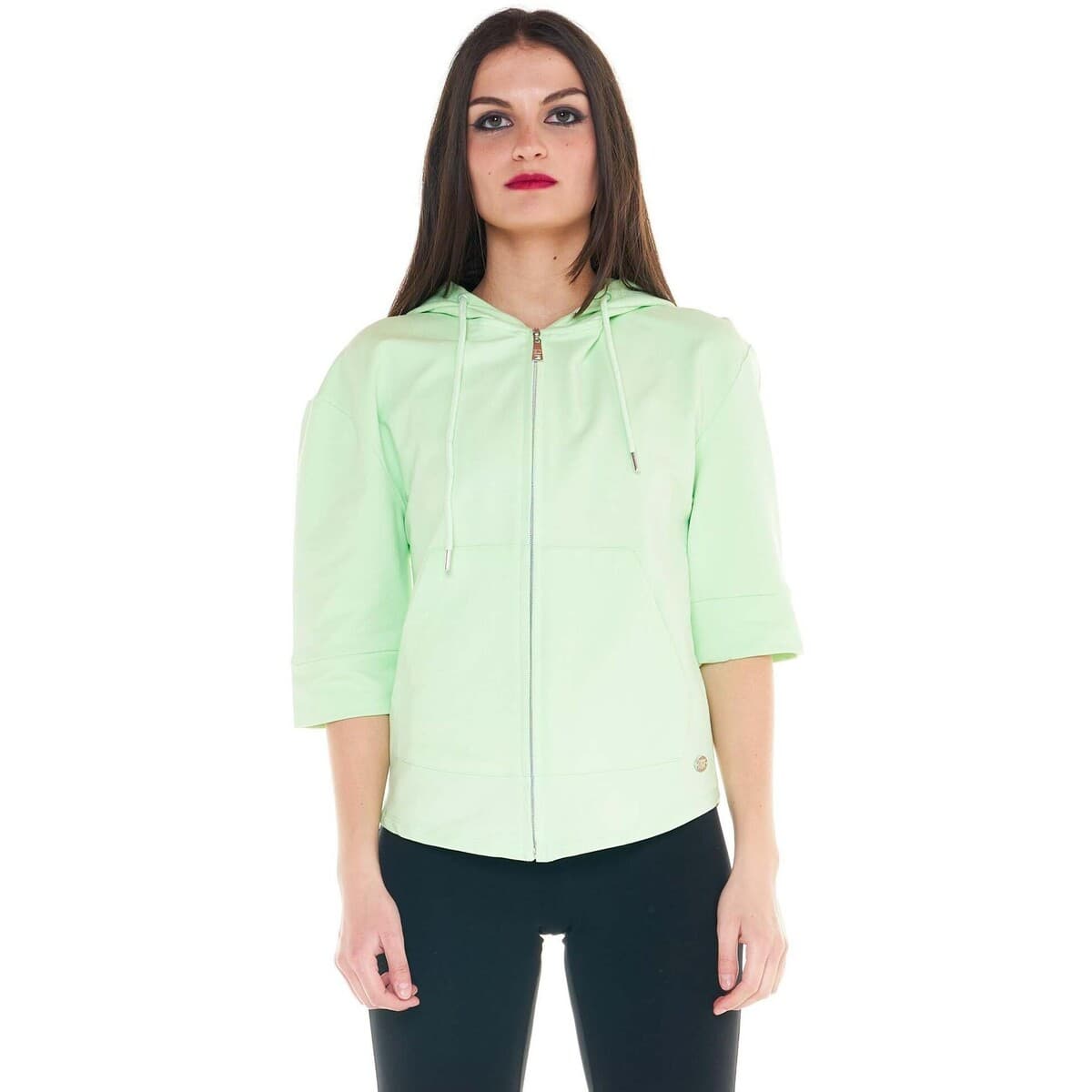 T-shirt με κουκούλα Leone 1947 Woman Full Zip Basic