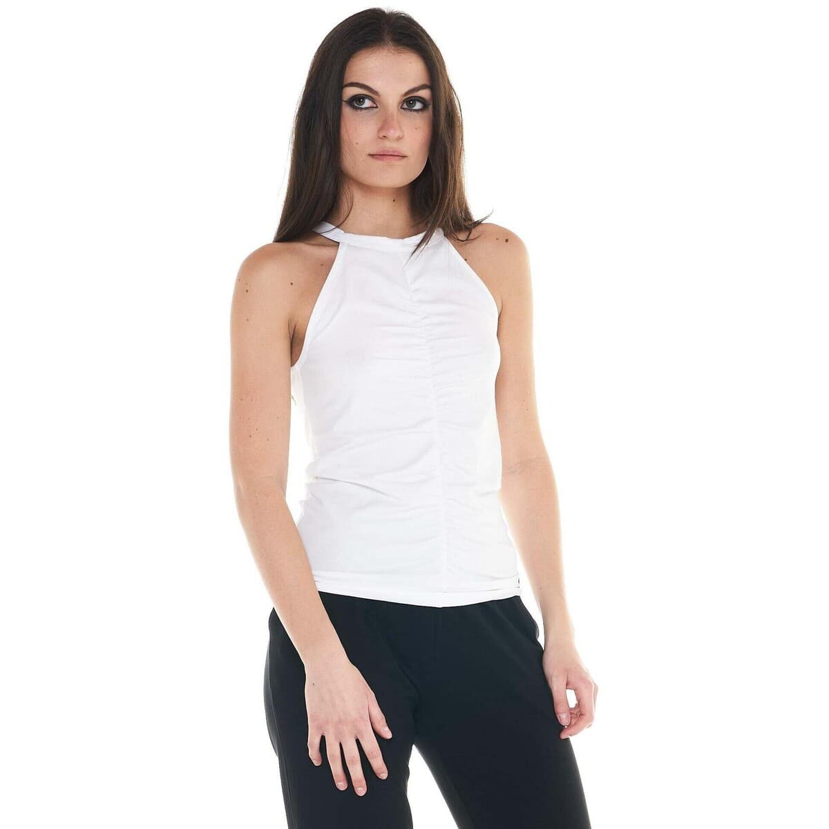 Women's Sleeveless Tops Leone 1947 White